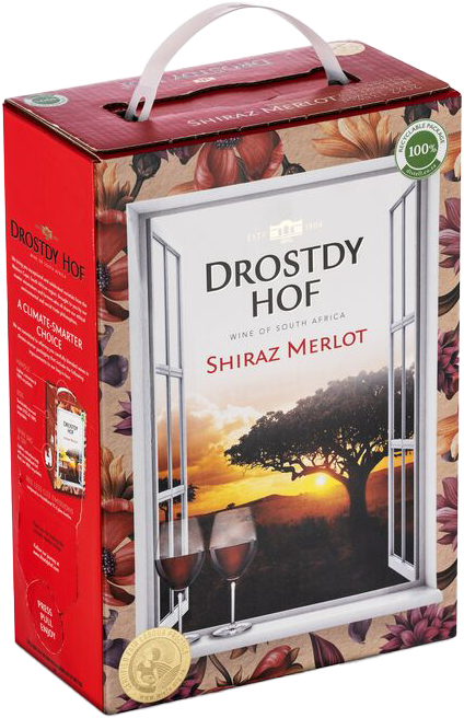 Image of Drostdy Hof Shiraz / Merlot 300 CL BIB
