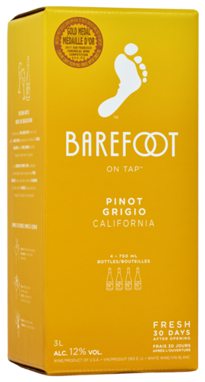 Image of Barefoot Pinot Grigio 300 CL BIB