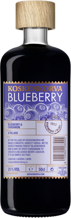 Image of Koskenkorva Blueberry & Cardamon 21% 50 CL