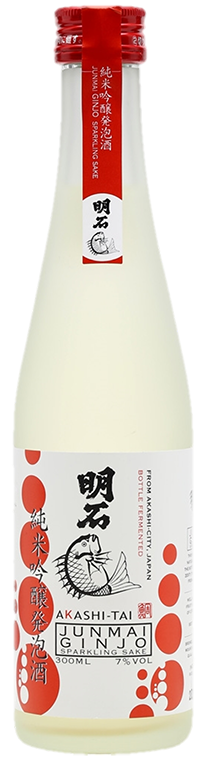 Image of Junmai Ginjo Sparkling Sake, Akashi-Tai             30 CL 7%